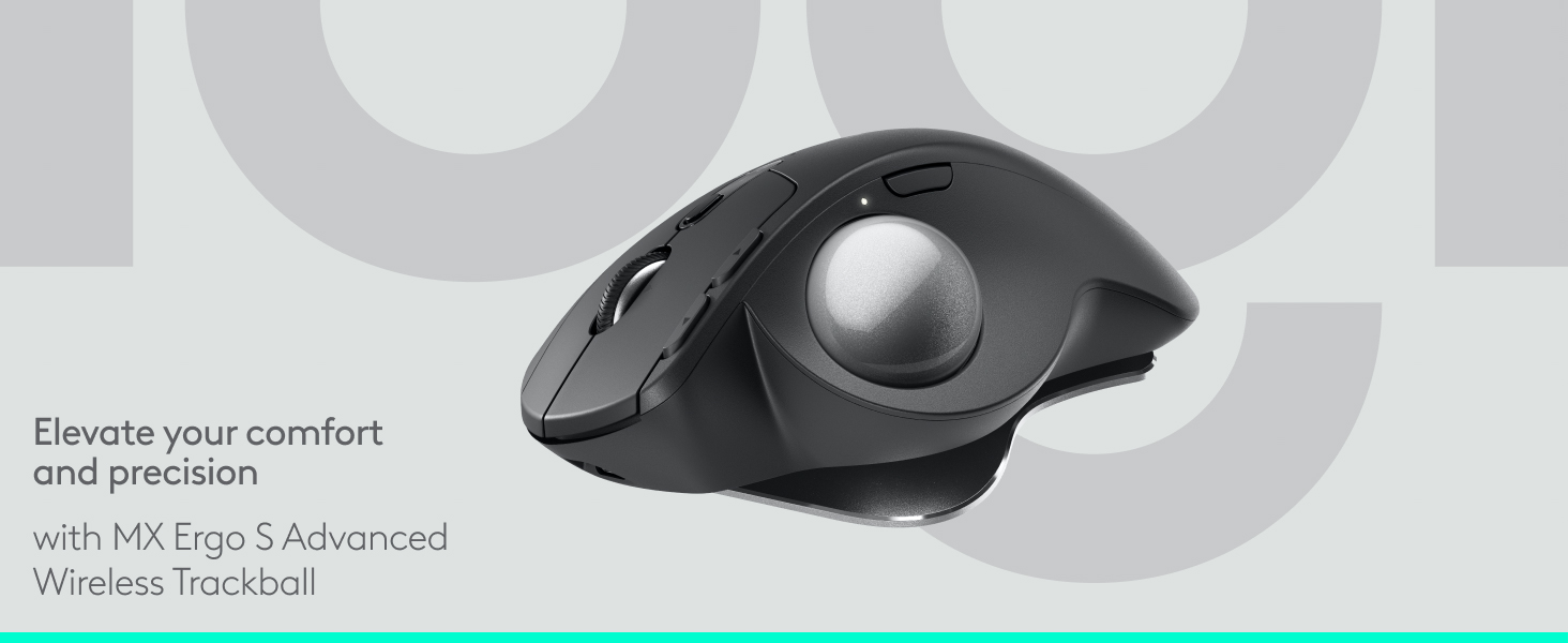 Logitech MX Ergo S mouse trackball wireless avanzato, mouse